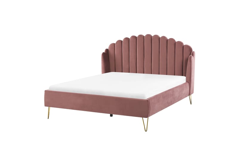Benicio Sängram 160x200 cm - Rosa/Guld - Products - Möbler - Säng - Sängram & sängstomme
