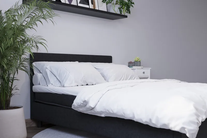 Billingen Komplett Sängpaket 120x200 cm - Svart - Products - Möbler - Säng - Kontinentalsäng