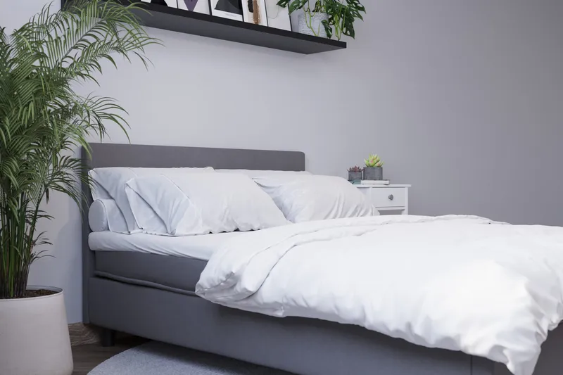 Billingen Komplett Sängpaket 140x200 cm - Grå - Products - Möbler - Säng - Kontinentalsäng