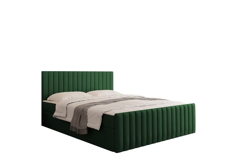 Calrosor Sängpaket Kontinentalsäng med Förvaring 140x200 cm, Grön