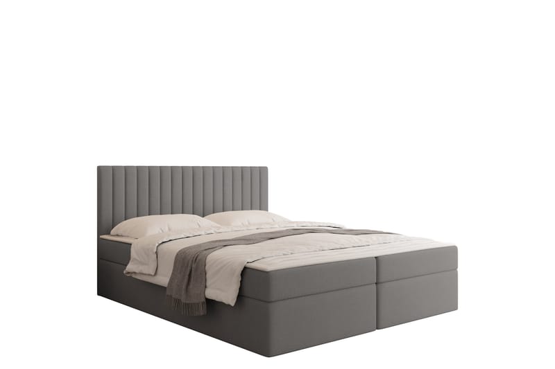 Calrosor Sängpaket Kontinentalsäng med Förvaring 160x200 cm, Grå
