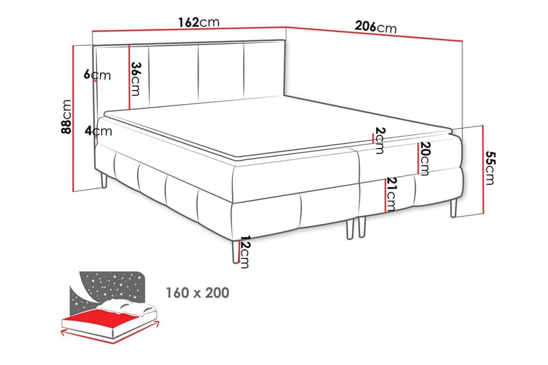 Celestine Förvaringssäng 160x200 cm - Products - Möbler - Säng - Komplett sängpaket