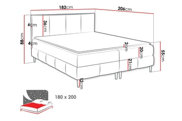 Celestine Förvaringssäng 180x200 cm - Blå - Products - Möbler - Säng - Komplett sängpaket