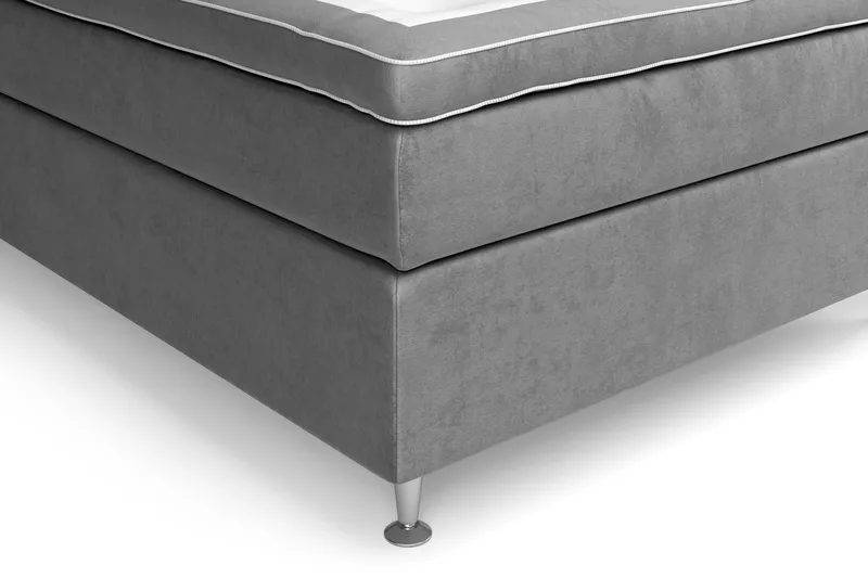 Celine Sängpaket 140x200cm - Grå/Sammet - Products - Möbler - Säng - Kontinentalsäng