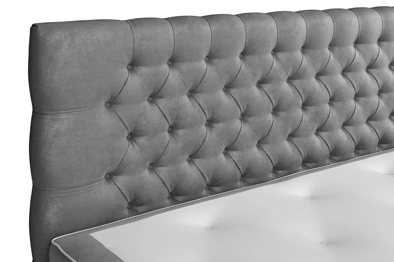 Celine Sängpaket 210x210cm - Grå/Sammet - Products - Möbler - Säng - Kontinentalsäng