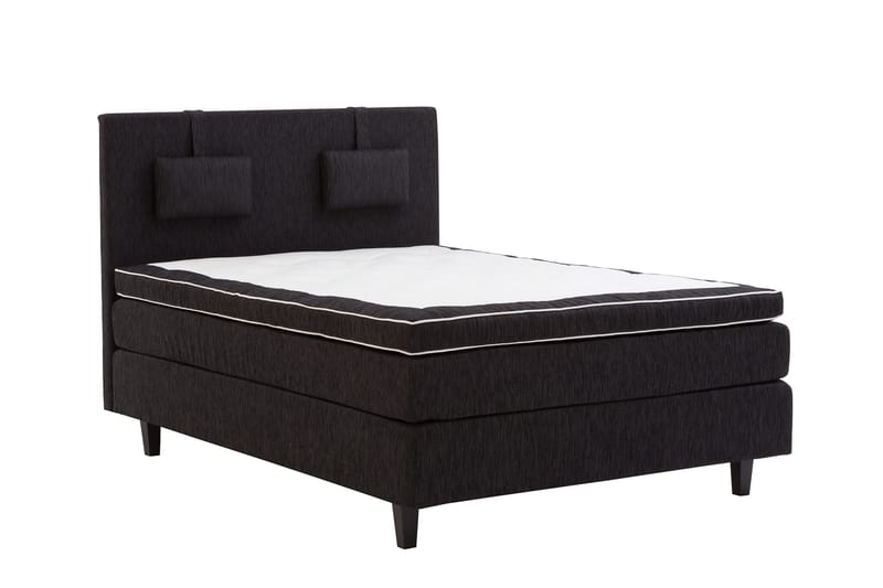 Charleston Kontinentalsäng 120x200 Fast Polyeterskum - Svart - Products - Möbler - Säng - Enkelsäng