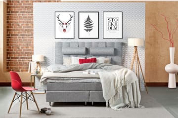 Charleston Kontinentalsäng 120x200 Fast Polyeterskum - Svart - Products - Möbler - Säng - Enkelsäng