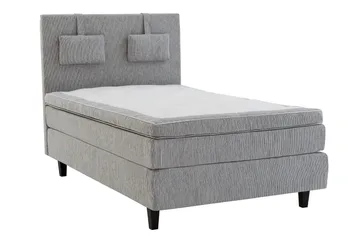 Charleston Kontinentalsäng 140x200 Fast Polyeterskum, Ljusgrå