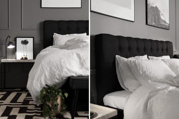 Charleston Kontinentalsäng 180x200 Fast Polyeterskum - Svart - Products - Möbler - Säng - Kontinentalsäng