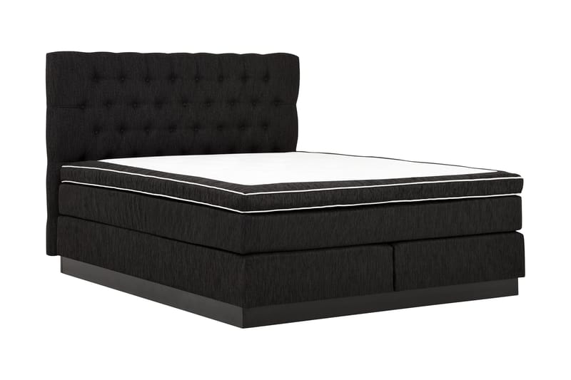 Charleston Kontinentalsäng 180x200 Fast Polyeterskum - Svart - Products - Möbler - Säng - Kontinentalsäng