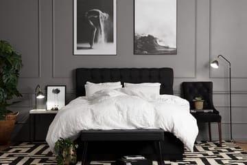 Charleston Kontinentalsäng 180x200 Fast Polyeterskum - Svart - Products - Möbler - Säng - Kontinentalsäng