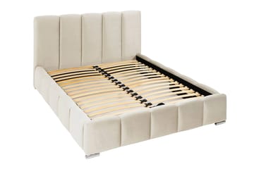 Cleaton Sängram 160x200 cm med Förvaring HVILA Pocketresårmadrass och Bäddmadrass i Polysterskum Vändbar Sommar & Vintersida och Tvättbar klädsel - Beige/Vit - Products - Möbler - Säng - Komplett sängpaket