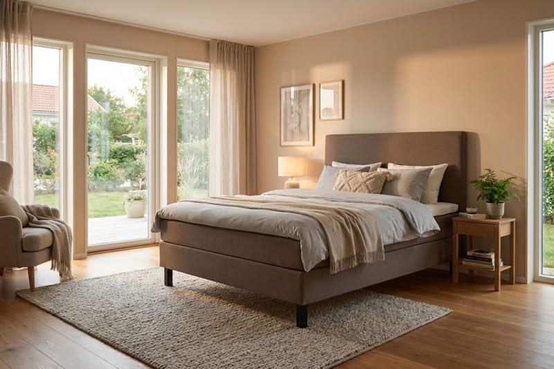 Dream Komplett Sängpaket 120x200 cm Slät - Brun - Products - Möbler - Säng - Kontinentalsäng