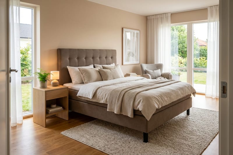 Dream Komplett Sängpaket 150x200 cm Knappar - Brun - Products - Möbler - Säng - Kontinentalsäng