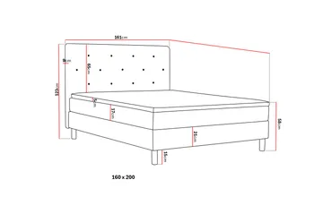 Dream Komplett Sängpaket 160 cm - Grå - Products - Möbler - Säng - Enkelsäng