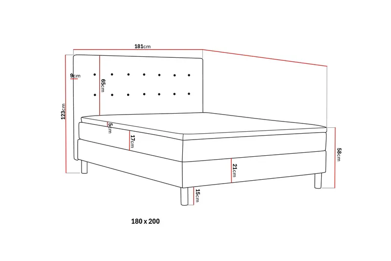 Dream Komplett Sängpaket 180x200 - Mörkgrå - Products - Möbler - Säng - Kontinentalsäng