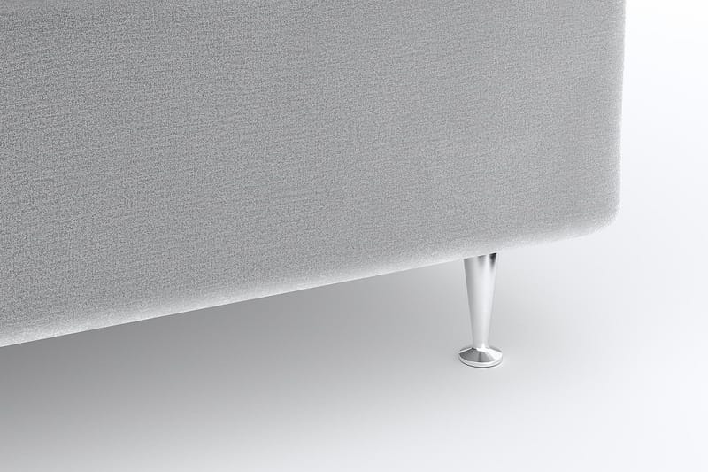 Faylor Lyx Velvet 180x200 cm - Ljusgrå - Products - Möbler - Säng - Kontinentalsäng
