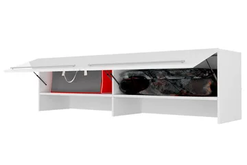 Rauk Sängskåp - Vit Högglans - Products - Möbler - Säng - Gästsäng & extrasäng - Sängskåp