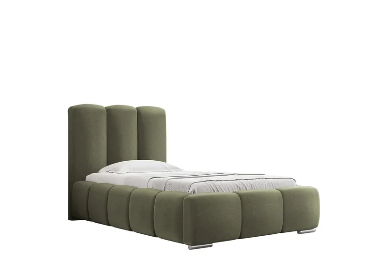 Gioia Sängram med Förvaring 90x200 cm - Grön - Products - Möbler - Säng - Sängram & sängstomme