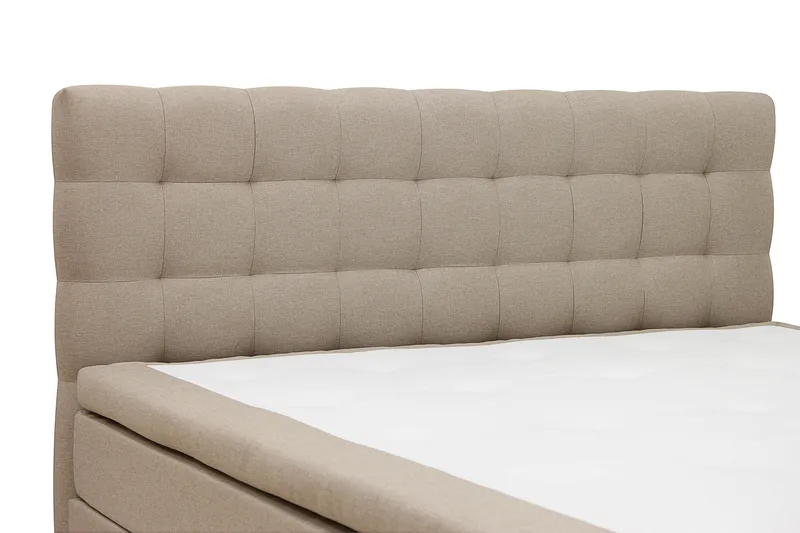 Hilton Komplett Sängpaket 160x200 cm Kontinentalsäng med rutad sänggavel - Beige - Products - Möbler - Säng - Kontinentalsäng