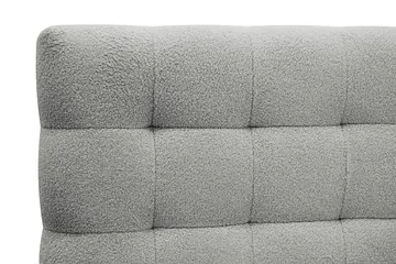 Hilton Komplett Sängpaket 160x200 cm Kontinentalsäng med rutad sänggavel - Grå / Teddy - Products - Möbler - Säng - Kontinentalsäng