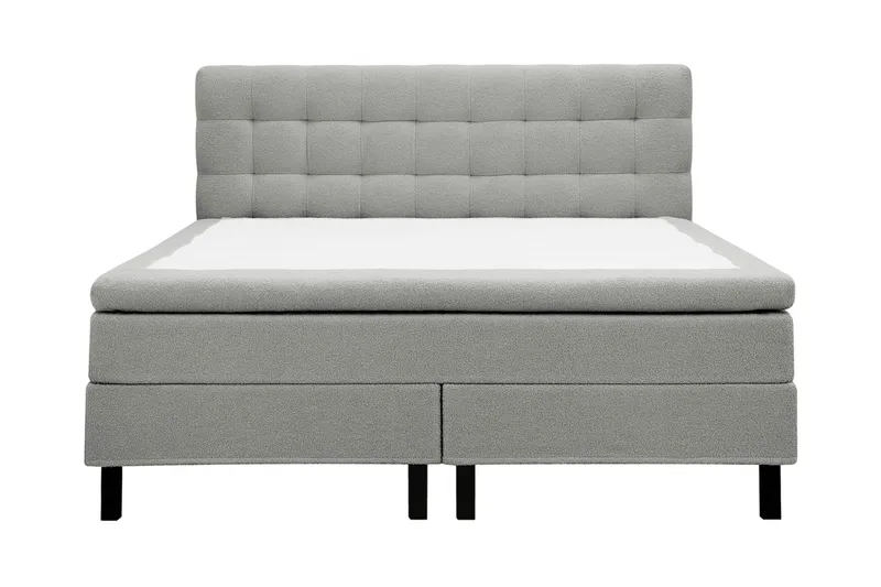 Hilton Komplett Sängpaket 180x200 cm Kontinentalsäng med rutad sänggavel - Grå - Products - Möbler - Säng - Kontinentalsäng