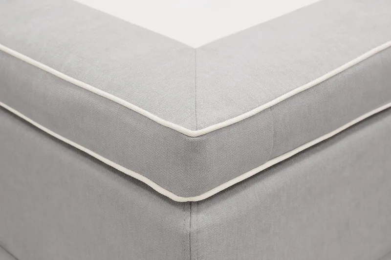 Hilton Lyx Komplett Sängpaket 160x200 cm Kontinentalsäng med knappad sänggavel - Grå - Products - Möbler - Säng - Kontinentalsäng