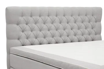 Hilton Lyx Komplett Sängpaket 160x200 cm Kontinentalsäng med knappad sänggavel - Grå - Products - Möbler - Säng - Kontinentalsäng