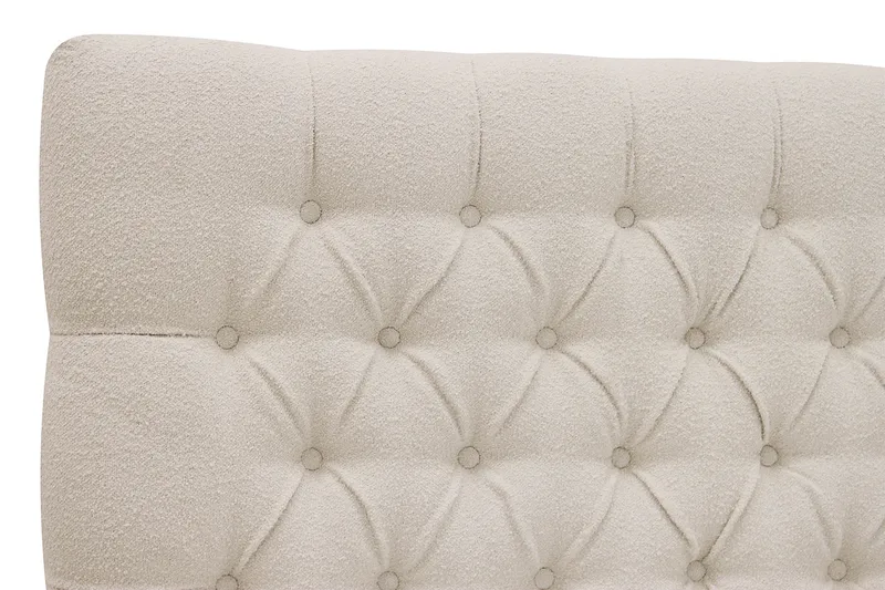 Hilton Lyx Komplett Sängpaket 160x200 cm Kontinentalsäng med knappad sänggavel i bouclé - Ivory / Bouclé - Products - Möbler - Säng - Kontinentalsäng