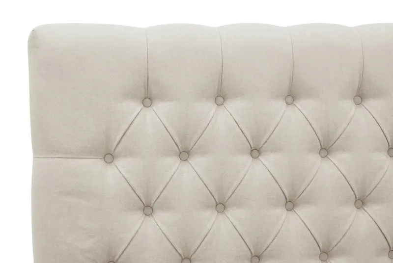Hilton Lyx Komplett Sängpaket 160x200 cm Kontinentalsäng med knappad sänggavel i chenille - Beige - Products - Möbler - Säng - Kontinentalsäng