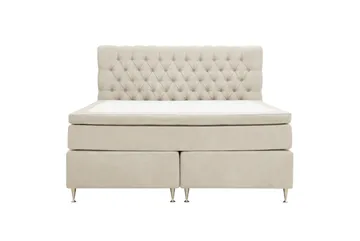 Hilton Lyx Komplett Sängpaket 160x200 cm Kontinentalsäng med knappad sänggavel i chenille