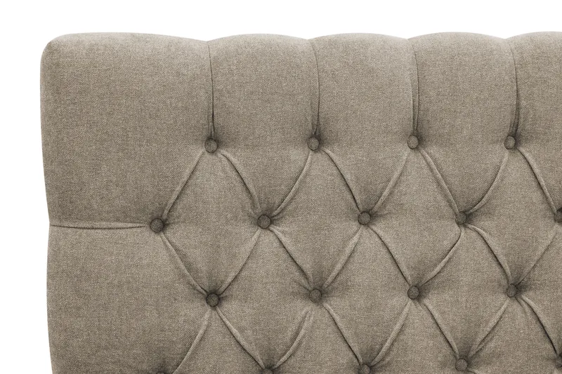 Hilton Lyx Komplett Sängpaket 160x200 cm Kontinentalsäng med knappad sänggavel i chenille - Brun - Products - Möbler - Säng - Kontinentalsäng