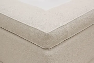 Hilton Lyx Komplett Sängpaket 180x200 cm Kontinentalsäng med knappad sänggavel i bouclé - Ivory / Bouclé - Products - Möbler - Säng - Kontinentalsäng