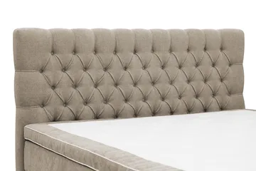 Hilton Lyx Komplett Sängpaket 180x200 cm Kontinentalsäng med knappad sänggavel i chenille - Brun - Products - Möbler - Säng - Kontinentalsäng
