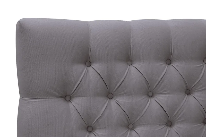 Hilton Lyx Komplett Sängpaket 180x200 cm Kontinentalsäng med knappad sänggavel i sammet - Grå - Products - Möbler - Säng - Kontinentalsäng