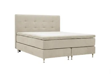 Hilton Premium Komplett Sängpaket 180x200 cm Kontinentalsäng med Sänggavel - Beige Tyg - Products - Möbler - Säng - Kontinentalsäng