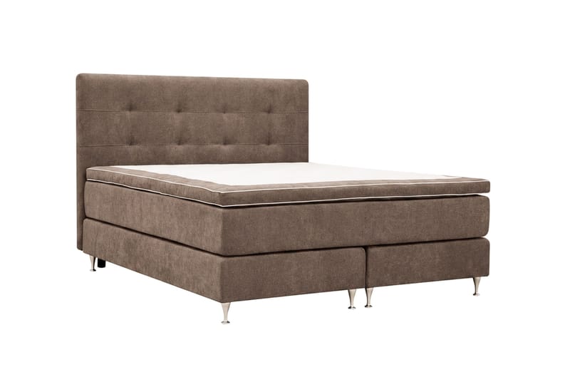 Hilton Premium Komplett Sängpaket 160x200 cm Kontinentalsäng med Sänggavel - Brun Tyg - Products - Möbler - Säng - Kontinentalsäng