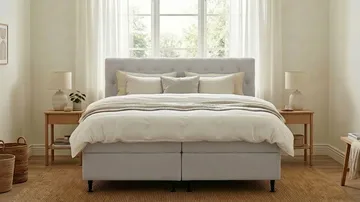 Hilton Plus Komplett Sängpaket med Förvaring 160x200 cm - Grå - Products - Möbler - Säng - Säng med förvaring