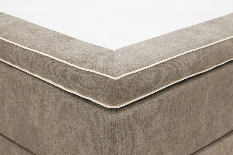 Hilton Premium Komplett Sängpaket 160x200 cm Kontinentalsäng med Sänggavel - Ljusbrun Tyg - Products - Möbler - Säng - Kontinentalsäng