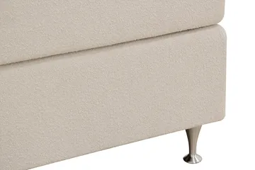 Hilton Premium Kontinentalsäng 160x200 cm - Ljusbeige Bouclé - Products - Möbler - Säng - Kontinentalsäng