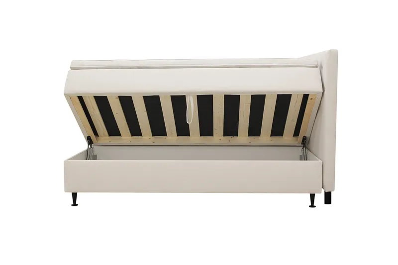 Hilton Plus Komplett Sängpaket med Förvaring 160x200 cm - Ljusbeige - Products - Möbler - Säng - Säng med förvaring