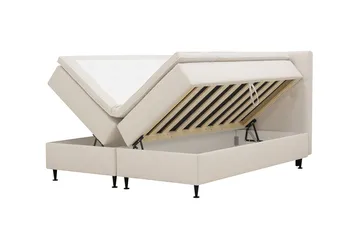 Hilton Plus Komplett Sängpaket med Förvaring 160x200 cm - Ljusbeige - Products - Möbler - Säng - Säng med förvaring