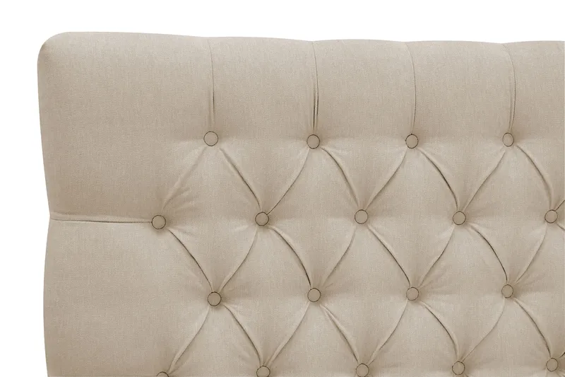 HVILA Lyx Komplett Sängpaket 160x200 cm Kontinentalsäng med knappad sänggavel - Beige - Products - Möbler - Säng - Komplett s ängpaket