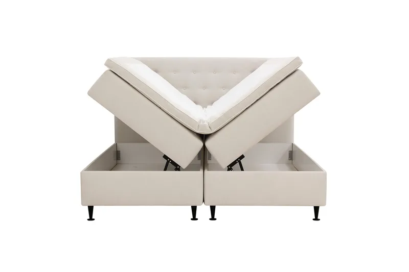 HVILA Plus Komplett Sängpaket med Förvaring 160x200 cm - Ljusbeige - Products - Möbler - Säng - Komplett sängpaket