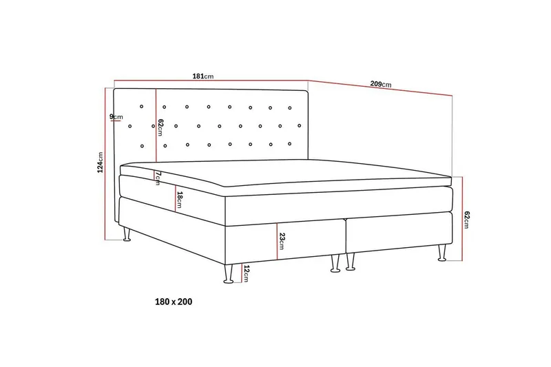 HVILA Plus Komplett Sängpaket 180x200 cm - Ljusbeige - Products - Möbler - Säng - Komplett sängpaket
