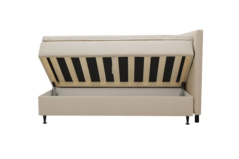 HVILA Plus Komplett Sängpaket med Förvaring 160x200 cm - Beige - Products - Möbler - Säng - Komplett sängpaket