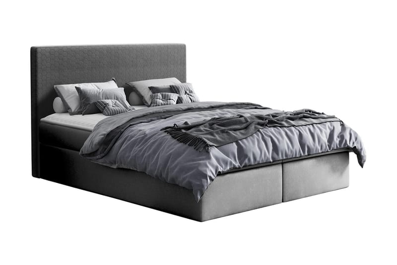 Laargard Kontinentalsäng medFörvaring 180x200, Grå