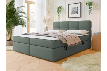 Leckersbo Komplett Sängpaket Kontinentalsäng med förvaring 160x200 cm - Grön - Products - Möbler - Säng - Komplett sängpaket