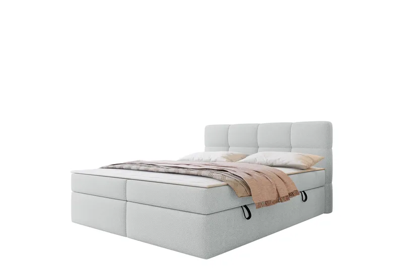 Leckersbo Komplett Sängpaket Kontinentalsäng med förvaring 160x200 cm - Ljusgrå - Products - Möbler - Säng - Komplett sängpaket