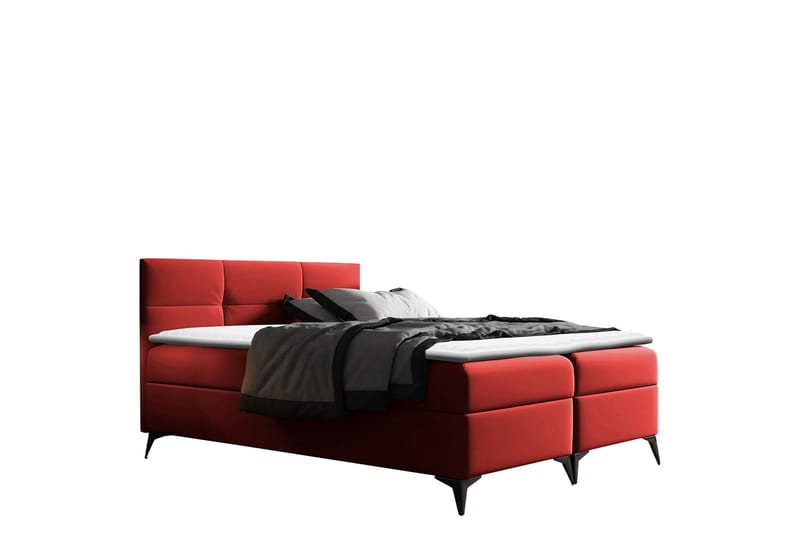 Leckersbo Komplett Sängpaket Kontinentalsäng med förvaring 160x200 cm - Röd - Products - Möbler - Säng - Komplett sängpaket